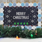 69 Feet Winter Snowflake Bulletin Board Borders, Shine Scalloped Borders - Image 3