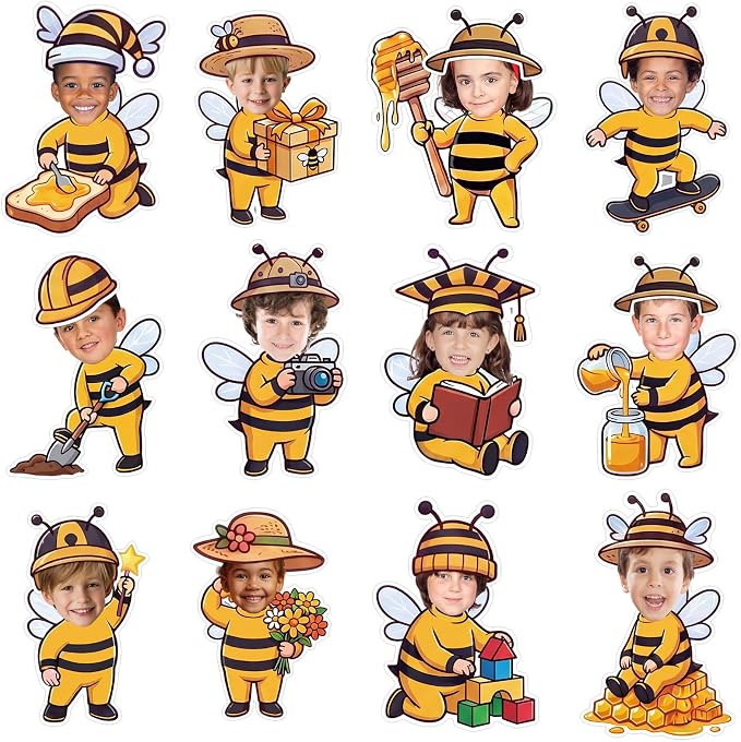 120pcs Bee Theme Cutouts Honey Bee Bulletin Board Decorations Back to School by partygreeting