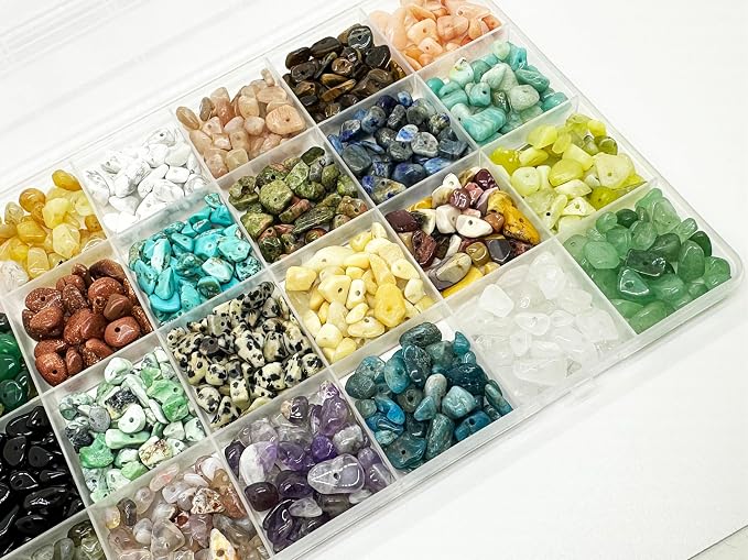 Gemstone Chips Beads DIY Jewelry Making, Healing Engry Crystals Polishing - Image 5