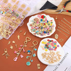 Zefy 552Pcs Charms Lip Gloss Keychain Making Kit, Including 214 Charms 24 Key - Image 6