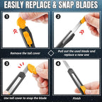 24 Pack Box Cutter Retractable, Utility Knife 9MM Wide Snap-Off Blades - Image 6