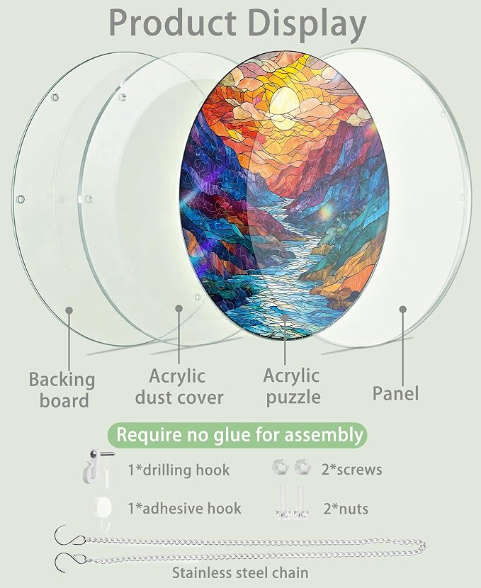 Acrylic Puzzle Suncatcher, Moon Canyon Sun Catcher - Image 6