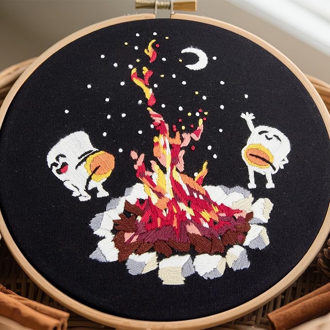 Crafmanoe Embroidery Kits for Beginners Adults, Cute Hand Embroidery Starter - Image 2