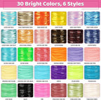 KAMJUNTAR Lanyard String Kit, 30 Rolls Gimp String Plastic Lacing Cord - Image 6