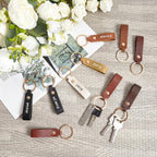Wavyknot 100 Pcs PU Leather Keychain Blanks Bulk Laser Engraving Blanks - Image 3