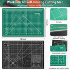 Worklion Self Healing Craft Mat: 18"x12" Rotary Cutting Mat - Image 5