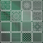 Texture Stencils for Crafts Reusable 16Pcs Stencils | DIY Art Painting Stencil by Unknown