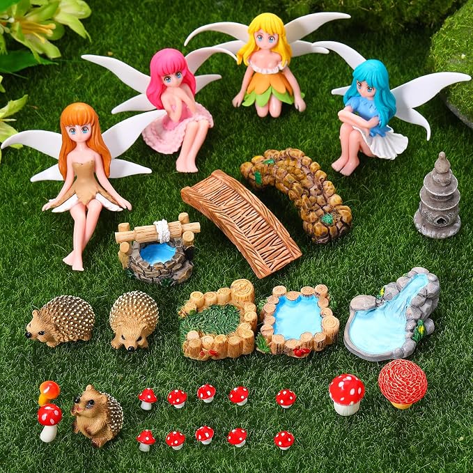 28Pcs Fairy Garden Accessories, Miniature Garden Ornaments Landscape - Image 2