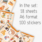 100Pcs Cheetah Stickers for Water Bottle, Laptop - Image 2