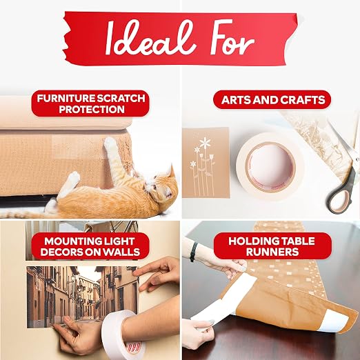 XFasten Double Sided Tape, Removable and Residue-Free, 2-Inch x 30 Yards - Image 6
