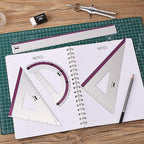 Mr. Pen- Metal Geometry Kit, 4 Pack, 45° & 30°/60° Set Squares | 6" Protractor - Image 8