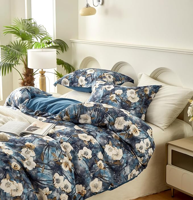 Cupocupa Duvet Cover Full Size Set Boho Floral Pattern Full Duvet Cover Set - Image 5