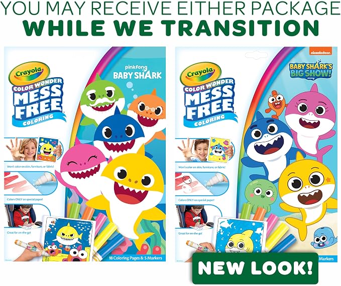 Crayola Baby Shark Color Wonder Pages, Mess Free Coloring - Image 3