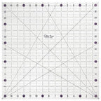 The Quilted Bear Square Quilting Ruler, Transparent Acrylic, 15.5" x 15.5" | by TheQuiltedBearsProducts