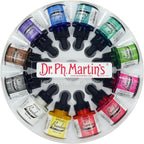 Dr. Ph. Martin's Bombay India Ink Ink Set, 1.0 oz, Set 1 Colors, 1 Set of 12 by Dr.+Ph.+Martin%27s
