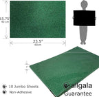 Allgala Jumbo Glitter EVA Foam Sheets 10 Pack 16x24 inch Paper Sheets- Green - Image 2