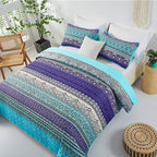 WONGS BEDDING Boho Quilt Set, Lightweight Microfiber Bed Decor Bedspread - Image 3