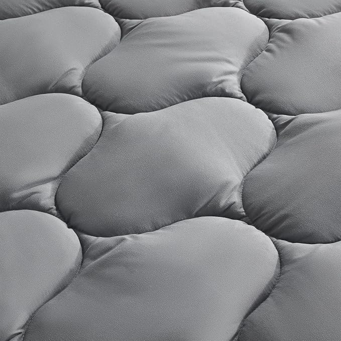SLEEP ZONE King Mattress Pad, Cooling Breathable Fluffy Soft Mattress Protector - Image 7