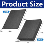 DECOHS 8 Pcs Polyurethane Foam Sheets- 2 Sizes Cuttable Foam Inserts - Image 2