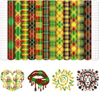 Tintnut African Plaid Permanent Vinyl, waterproof, easy peel & stick, works by Tintnut