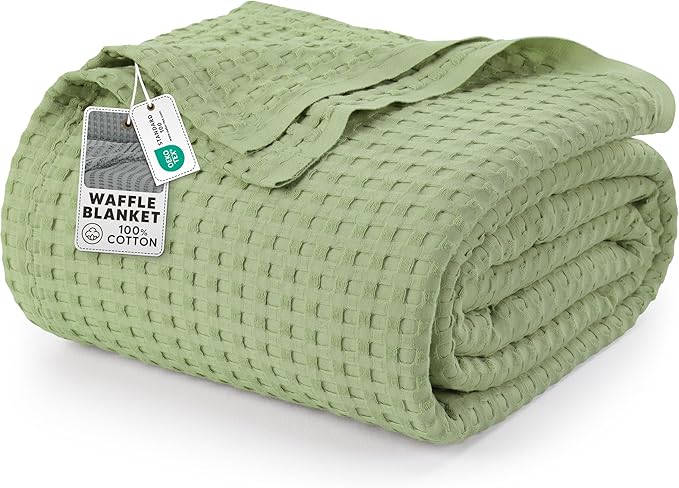 Utopia Bedding 100% Cotton Waffle Weave Blanket Twin Size by UTOPIABEDDING