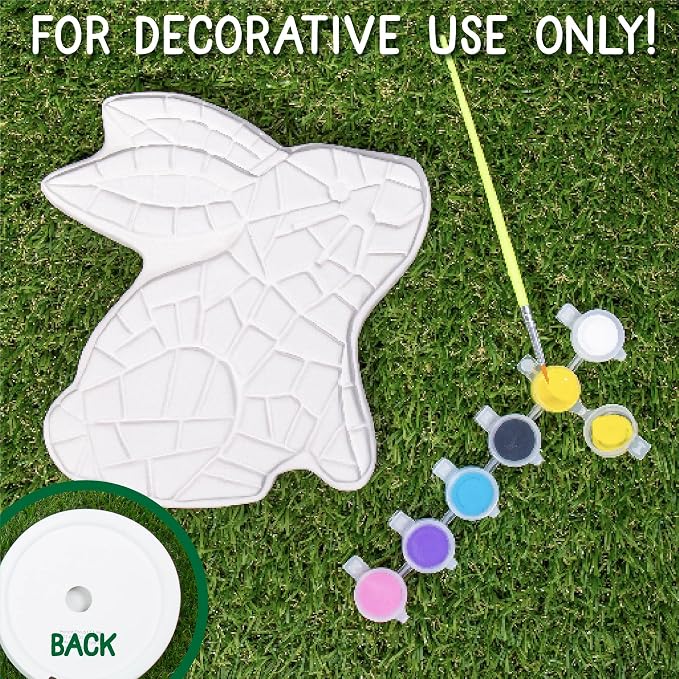 Creative Roots Paint Your Own Bunny Garden Stone, Craft Kits, Stepping Stones - Image 3