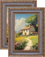 eletecpro 4x6 Vintage Picture Frame, Glass Cover, Horizontal or Vertical by eletecpro