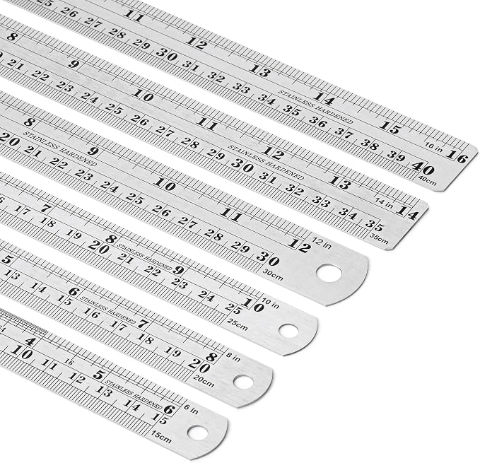 Mr. Pen- Metal Straight Edge Ruler, Imperial & Metric Measurements - Image 7