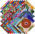 100 Pcs 10 x 10 Inch African Cotton Fabric Squares Quilting Fabrics Bundles by Unknown