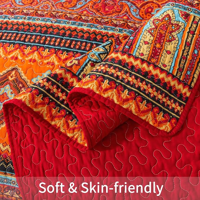 BEDIFANY Cotton Quilts Queen Size Set - Image 4