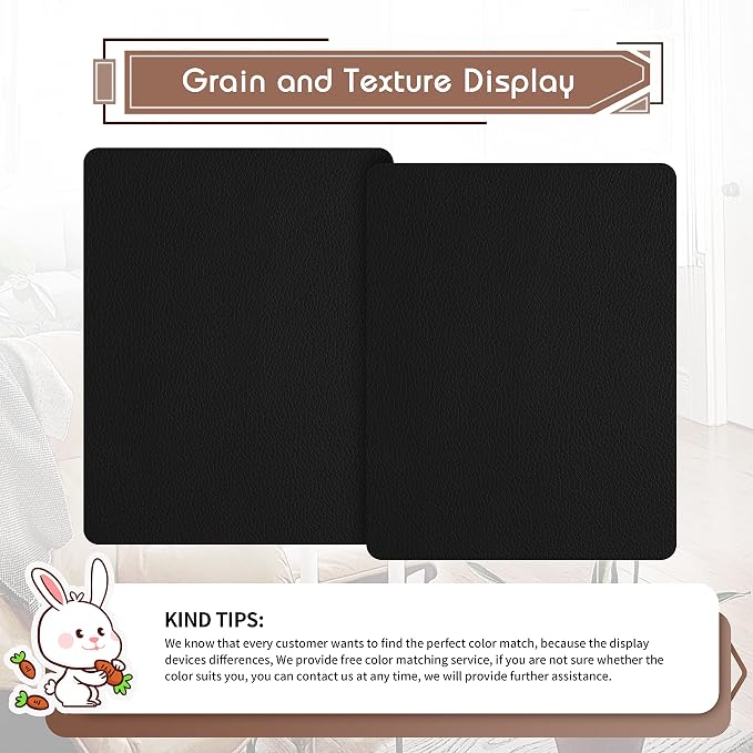 KING MOUNTAIN Leather Repair Patch, 2 Packs 9 x 11 Inches self Adhesive Leather - Image 2
