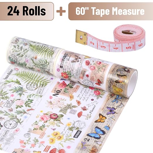 Mr. Pen- Washi Tape Set, 24 Rolls, 3.2 Yards/Roll | Washi Tape - Image 2