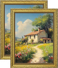 eletecpro 8.5x11 Vintage Picture Frame, Glass Cover, Horizontal or Vertical by eletecpro