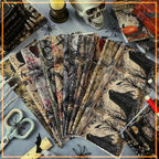 HunnmingRe 20 Pcs 10''x10'' Vintage Halloween Quilting Fabric Square Skeleton - Image 4