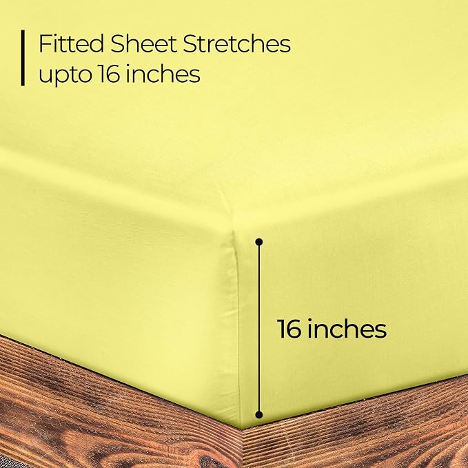 ROYALE LINENS 300 Thread Count 100% Long Staple Combed Cotton Fitted Sheet Full - Image 3