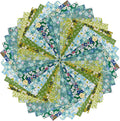 HANPATQUI 50PCS 10 x 10 inch Green Printed 100% Cotton Fat Quarters Fabric by HANPATQUI