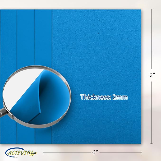 Blue EVA Foam Sheets, 6 x 9 Inch, 2mm Thick – Foam Paper - Image 2
