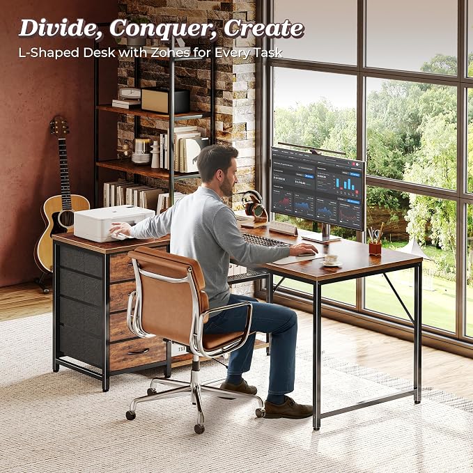 PRAISUN 43.3" Small Computer Desk - Image 3