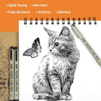 Micro Fineliner Pens 9 Size/Set, Ultra Fine Fineliner, Soft Nib, Brush Marker - Image 3