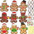 Renbuzhu 39PCS Christmas Crafts Bulk: Gingerbread Men Paper Suncatchers DIY Kit by Renbuzhu