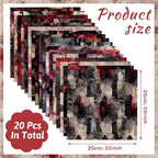 HunnmingRe 20 Pcs 10''x10'' Gothic Halloween Quilting Fabric Square Vintage - Image 2