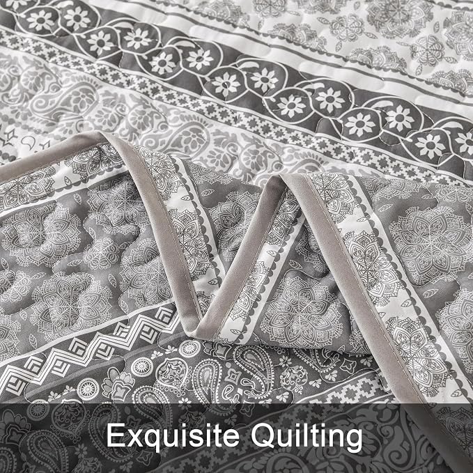 WONGS BEDDING Boho Quilt Set Queen Size - Image 7