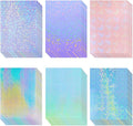 Clabby 36 Sheets Holographic Sticker Paper A4 Vinyl Holographic Laminate Sheets by Clabby