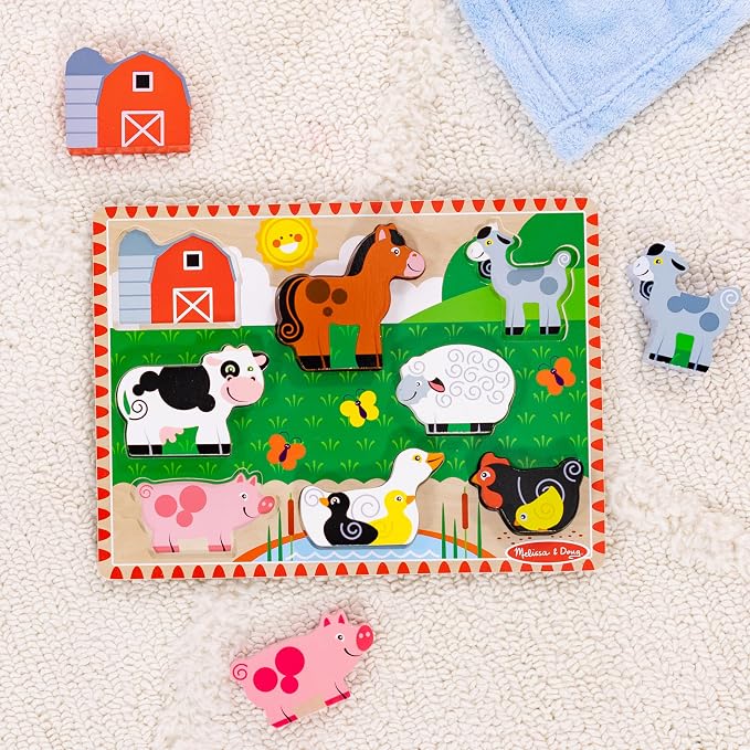 Melissa & Doug Farm Wooden Chunky Puzzle - Image 9