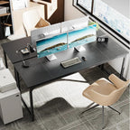 Huuger Computer Desk, 70 Inch Office Desk, Gaming Desk - Image 2