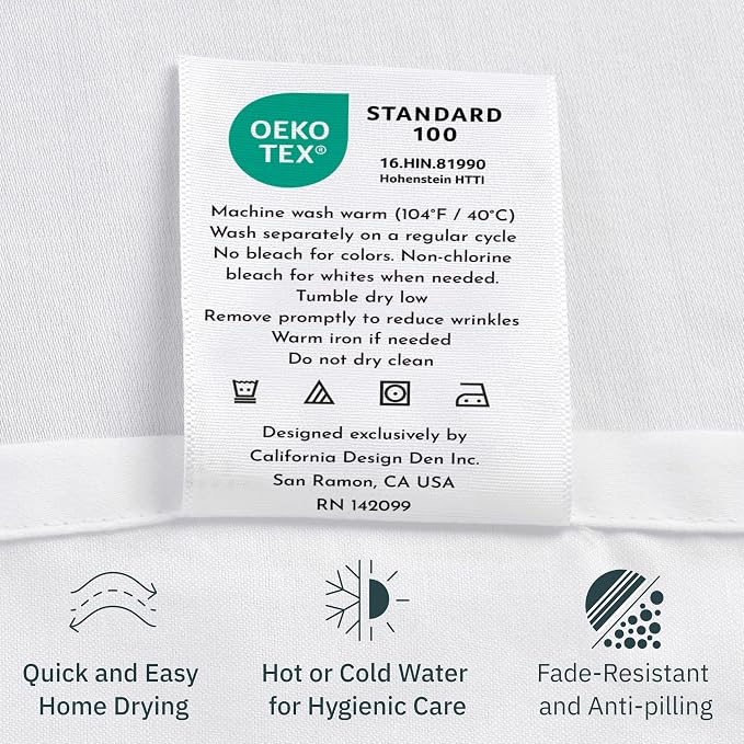 California Design Den Natural 100% Cotton Sheets Full Size Bed Set - Image 6