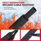 2 in 1 Heat Shrink Braided Sleeving Fabric Tubing-Ideal fit Irregular Shape - Image 6