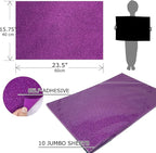 Allgala Jumbo Self-Adhesive Glitter EVA Foam Sheets 10 Pack 16x24 inch Paper - Image 2