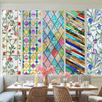 Windimiley Stained Glass Window Film, 3D Rose Floral Decorative Window Covering - Image 9