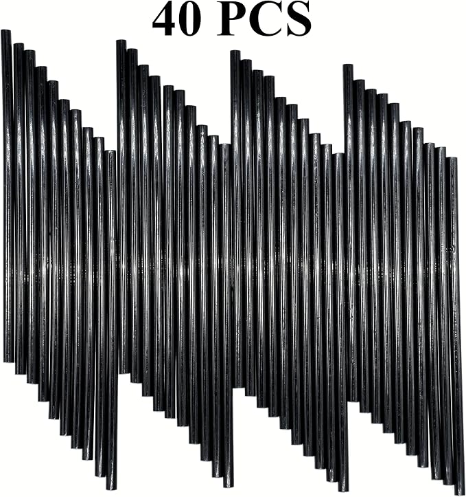 Mini Black Hot Glue Gun Sticks 40 PCS 8" Long x 0.27" Diameter Compatible - Image 2